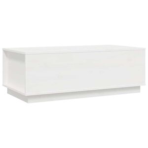 vidaXL Stolik kawowy, biały, 100x50x35 cm, lite drewno sosnowe