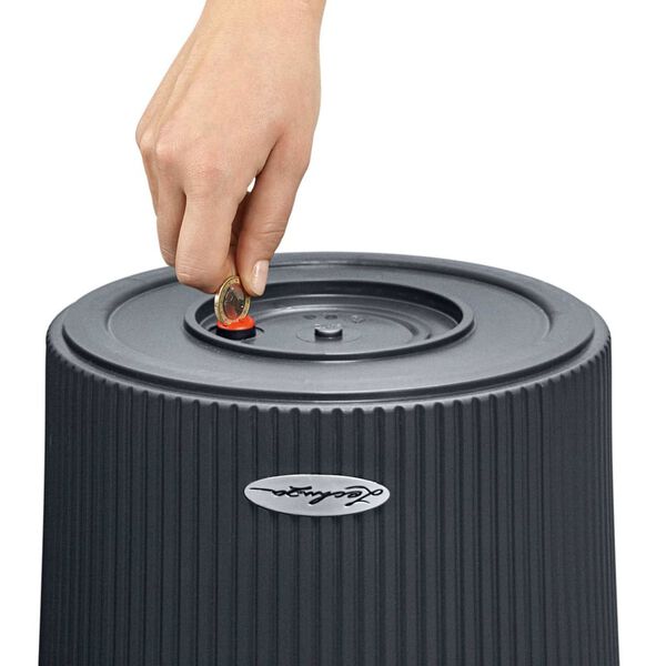 LECHUZA Donica Cilindro Color 32 ALL-IN-ONE, szary łupkowy, 13953