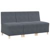 vidaXL Modułowa sofa bez podłokietnik&oacute;w 3 szt. Ciemnoszary Aksamit