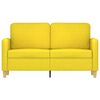 vidaXL Sofa 2-osobowa, jasnoż&oacute;łta, 120 cm, tapicerowana tkaniną