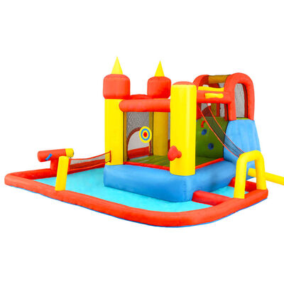 Happy Hop Dmuchany zamek ze zjeżdżalnią i basenem, 410x385x220 cm, PVC