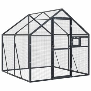 vidaXL Woliera, antracytowa, 1,79x2x1,85 m, aluminium