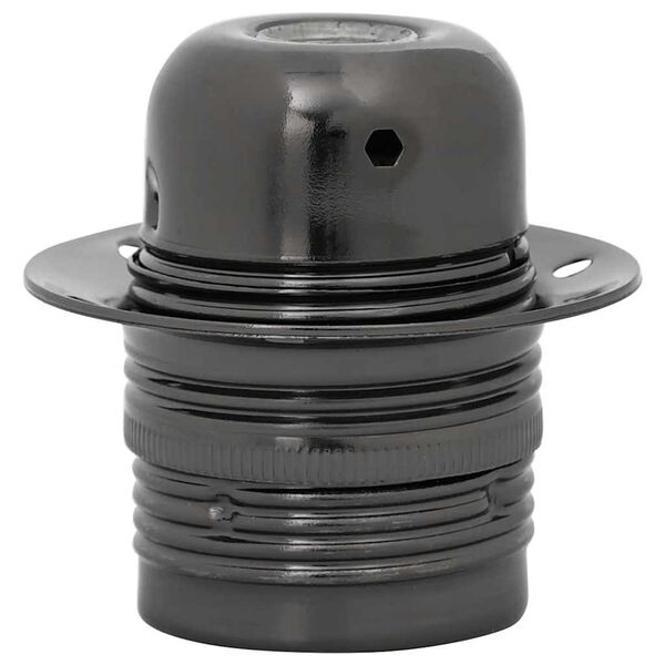 vidaXL Oprawki do lamp 2 szt. Błyszczące czarne E27