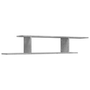 vidaXL Wisząca szafka pod TV, szarość betonu, 125x18x23 cm