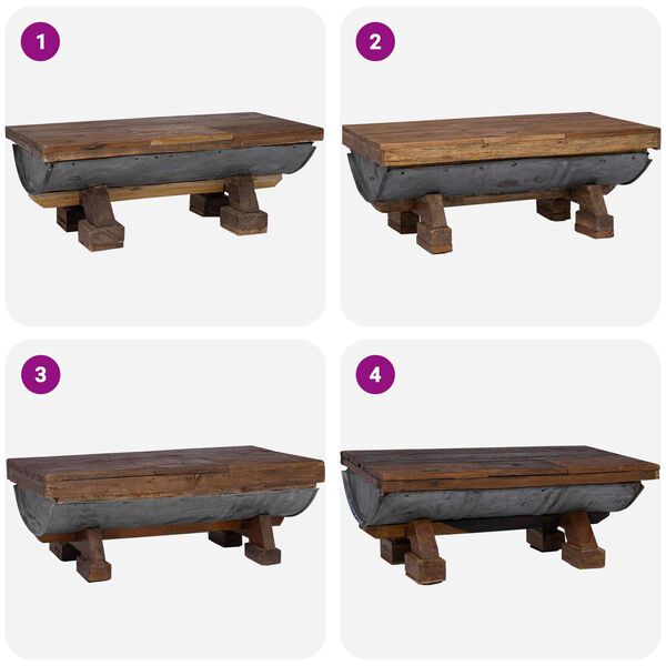 vidaXL Stolik kawowy Naturalny 90 x 50 x 35 cm drewno