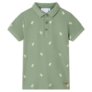 Koszulka dziecięca polo, khaki, 92