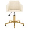 vidaXL Obrotowe krzesła stołowe, 2 szt., kremowe, obite aksamitem