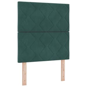 vidaXL Wezgłowie LED Ciemna zieleń 80 cm Aksamit