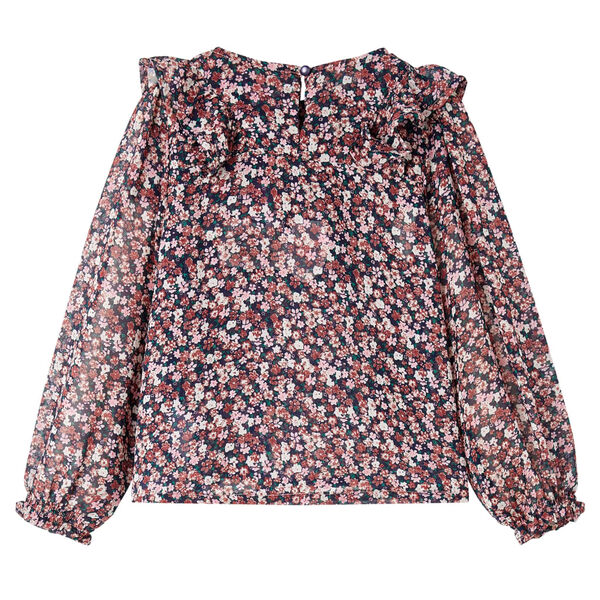 Bluzka dziecięca z długimi rękawami, ciemnoróżowa, 92