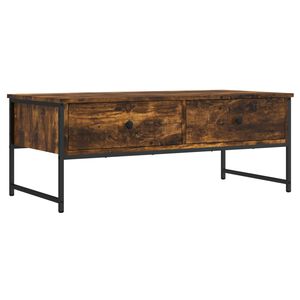 vidaXL Stolik kawowy, przydymiony dąb, 101x49x39,5 cm
