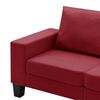 vidaXL 2-osobowa sofa, kolor czerwonego wina, tapicerowana tkaniną