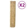 vidaXL Panele ogrodzeniowe z trzciny, 2 szt., 150x500 cm