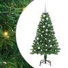 vidaXL Sztuczna choinka z podstawą Zielony 150 cm PVC i Stal i Plastik