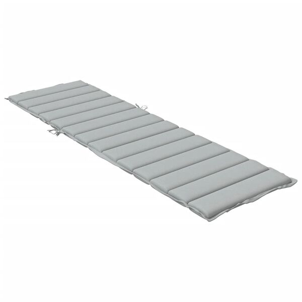 vidaXL Poduszka na leżak, jasnoszary melanż, 200x50x4 cm, tkanina