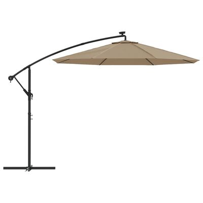 vidaXL Zamienne pokrycie parasola ogrodowego, kolor taupe, 300 cm