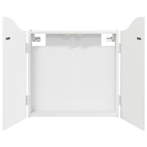 vidaXL Szafka na tarczę do rzutk&oacute;w Biały wysoki połysk 56 x 12 x 63 cm