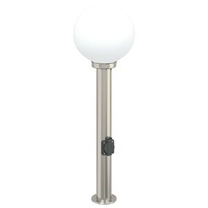 vidaXL Słupek oświetleniowy z gniazdem 80 cm, stal nierdzewna IP44