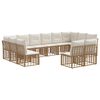 vidaXL Zestaw sof na zewnątrz 6 pcs Naturalny i Kremowy Biały