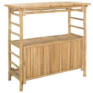 vidaXL St&oacute;ł barowy na zewnątrz Naturalny 110 x 50 x 105 cm Bambus