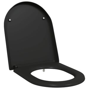 vidaXL Deska toaletowa Czarny 49 x 36 x 4 cm Duroplast