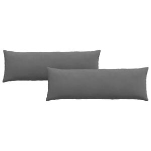 vidaXL Poduszki na sofę 2 pcs Ciemnoszary 120 x 40 cm tkanina