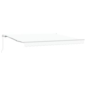 vidaXL Markiza wysuwana Biały 400 x 350 x 165 cm Poliester i aluminium