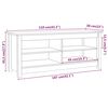 vidaXL Szafka na buty, 110x38x45,5 cm, lite drewno sosnowe