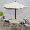 vidaXL Półparasol balkonowy na słupku z aluminium, 270x144cm, piaskowy