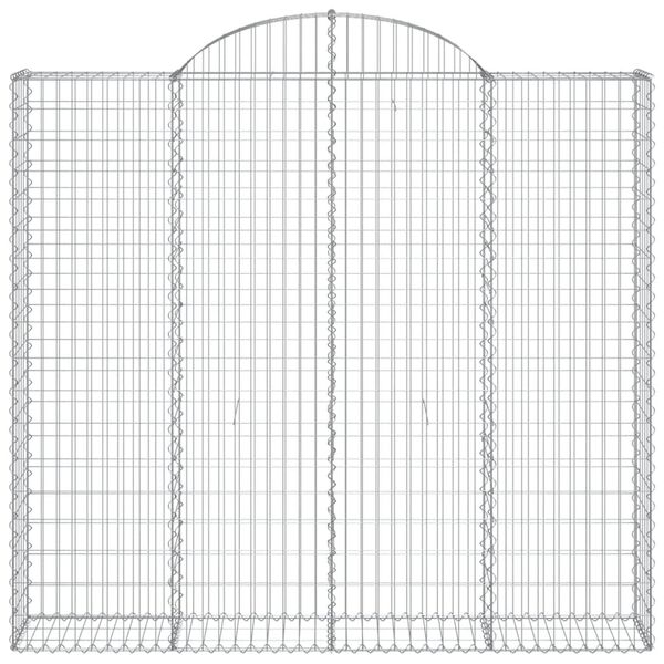 vidaXL Kosze gabionowe, 25 szt, 200x50x180/200cm, galwanizowane żelazo