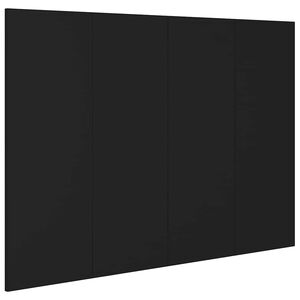 vidaXL Wezgłowie ł&oacute;żka, czarne, 120x1,5x80 cm, materiał drewnopochodny