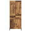vidaXL Highboard 2 pcs Stare drewno Materiał drewnopochodny