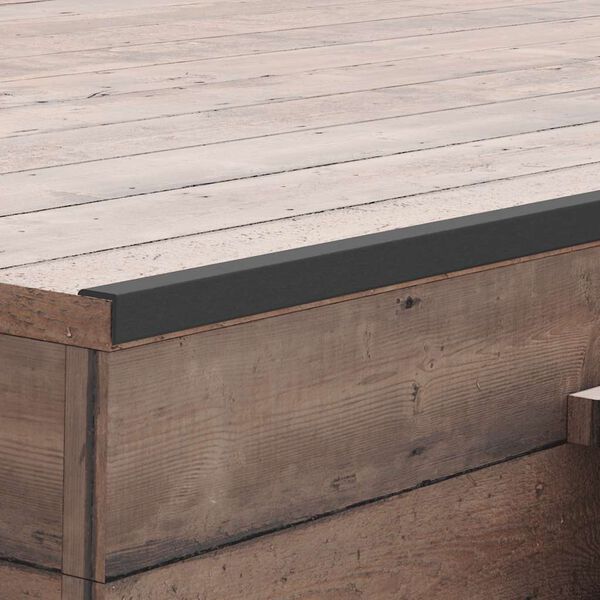 vidaXL Tarasowe listwy kątowe, 5 szt., WPC, 170 cm, czarne