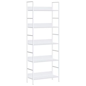 vidaXL Regał z 5 p&oacute;łkami, biały, 60x27,6x158,5 cm