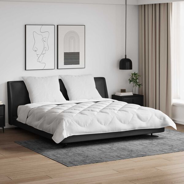 vidaXL Zestaw kołder z poduszką 3 pcs Biały Mikrofibra i Puch