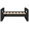 vidaXL Legowisko dla psa, czarne, 65,5x50,5x28 cm, lite drewno sosnowe