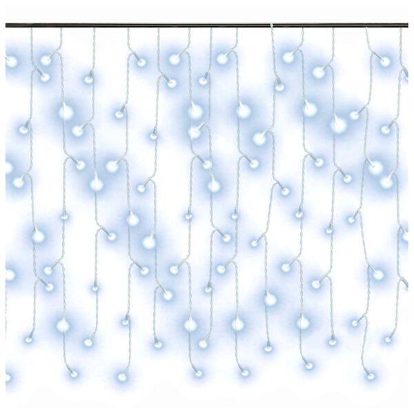 vidaXL Zasłona świetlnych sopli, 10 m, 400 diod LED, zimna biel