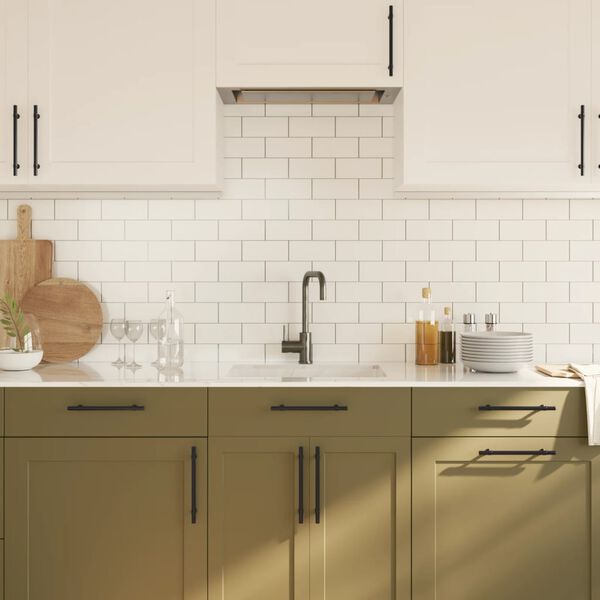 vidaXL Uchwyty do szafek, 20 szt., czarne, 160 mm, stal nierdzewna