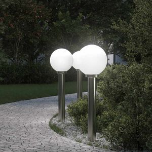 vidaXL Słupki oświetleniowe 3 szt. 80 cm Stal nierdzewna IP44
