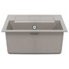 vidaXL Zlew Szary 620 x 500 mm 80% Kwarc i 20% Żywica