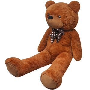 vidaXL Miękki, pluszowy miś, brązowy, XXL, 85 cm