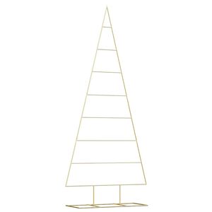 vidaXL Metalowa choinka świąteczna złoty 211 cm