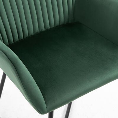 vidaXL Krzesła do jadalni, 2 szt., zielone, aksamit