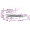 vidaXL Łóżko z regałem, bez materaca, 200x200 cm, sosnowe