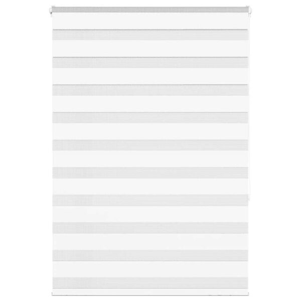 vidaXL Roleta zebra, biała, szerokość tkaniny 100,9 cm, poliester