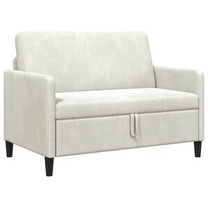 vidaXL Sofa z miejscem do przechowywania kremowy 122 x 78 x 87 cm