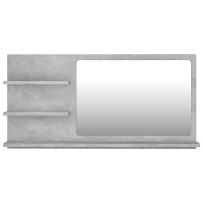 vidaXL Lustro łazienkowe, szarość betonu, 90x10,5x45 cm, płyta wiórowa