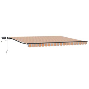 vidaXL Markiza wysuwana Wielokolorowe 400 &times; 300 cm Tkanina i aluminium