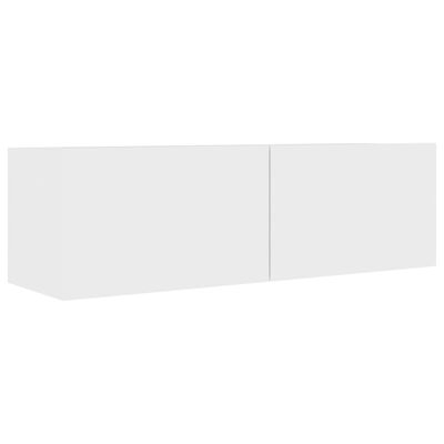 vidaXL Szafki telewizyjne, 4 szt., białe, 100x30x30 cm, płyta wiórowa