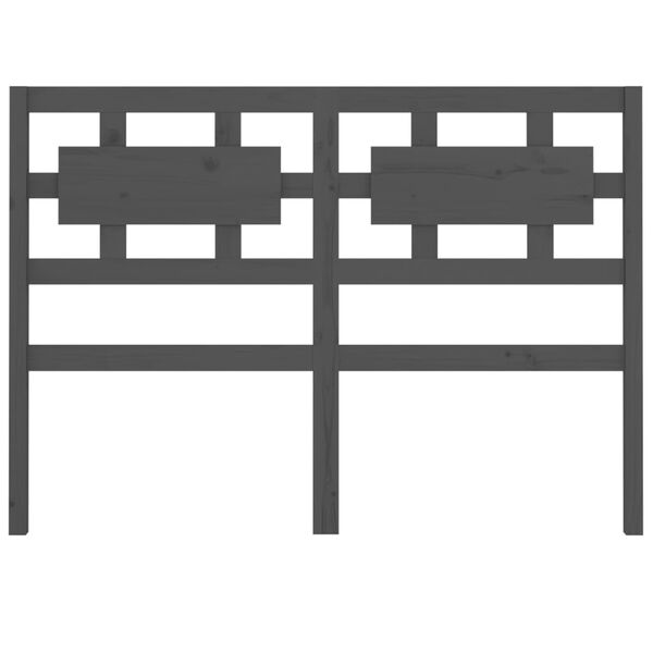 vidaXL Wezgłowie ł&oacute;żka, szare, 205,5x4x100 cm, lite drewno sosnowe