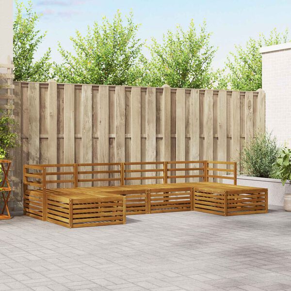 vidaXL Zestawy sof 6 pcs Naturalny Lite Drewno Akacji